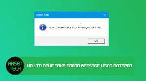 
What are Fake Error Messages?